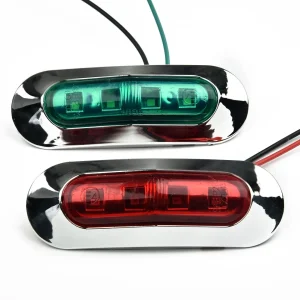 2Pcs Red Green Boat Navigation LED Lights Deck Waterproof Bow Pontoon Lights 12V 24V For Marine Boat Yacht Motorboat