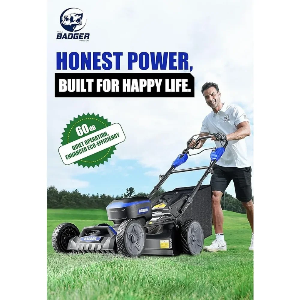 40V Brushless 21 Inch Cordless Self-propelled Lawn Mower, Height Adjustable Electric Lawn Mower, Comes with Battery and Charger - Image 6