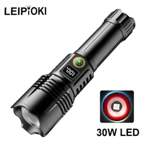 Portable Rechargeable Led Flashlight Telescopic Zoom Waterproof Tactical Torch Self Defense Lantern Flashlights for camping