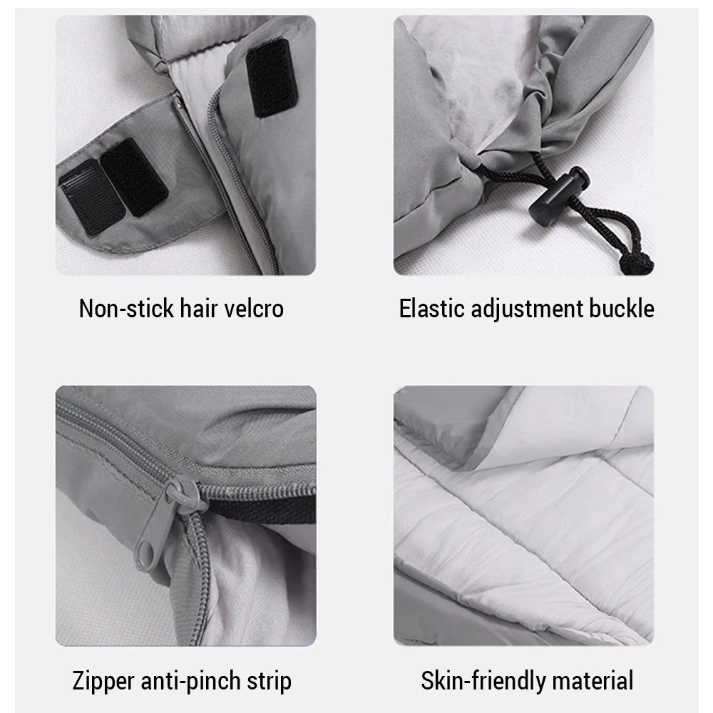 Double Persons Sleeping Bags For Adults Cold Weather 12°C- -18°C Cold-Resistant With Hooded Anti-splashing For Camping - Image 4