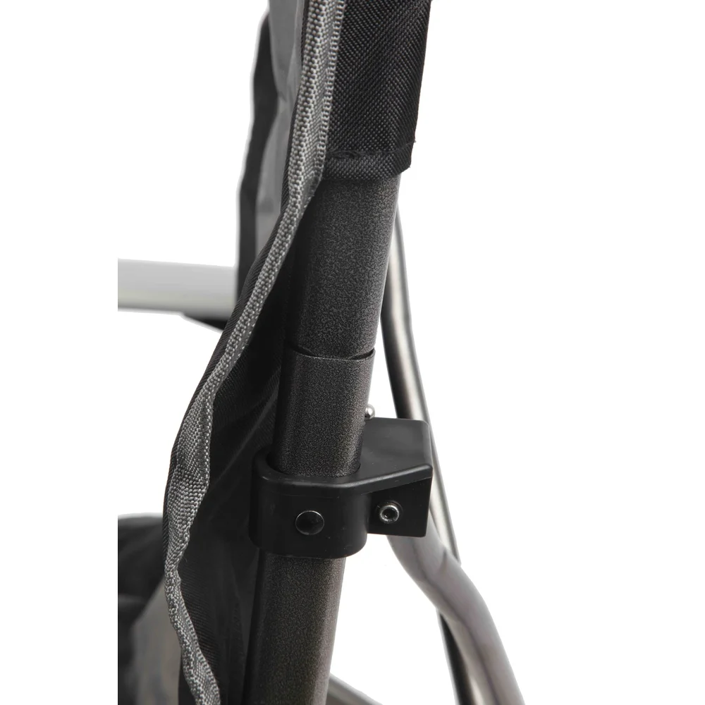 Folding High Back Camping Chair with Headrest Durable Steel Frame Outdoors Adjustable Feet Cup Holder Portable Compact Storage - Image 6