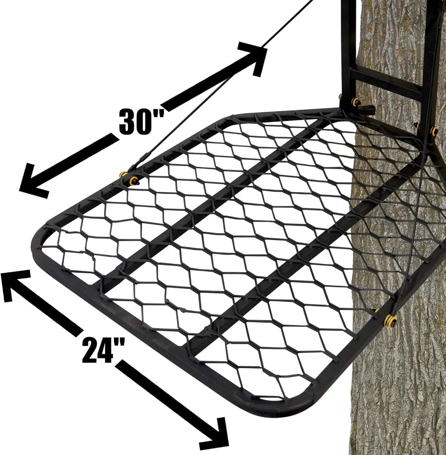 USA Hang On 1 Person Hunting Tree Stand Platform with Silent Straps, FlexTek Comfort Seating, and Extra Wide Platform (2 Pack) - Image 5