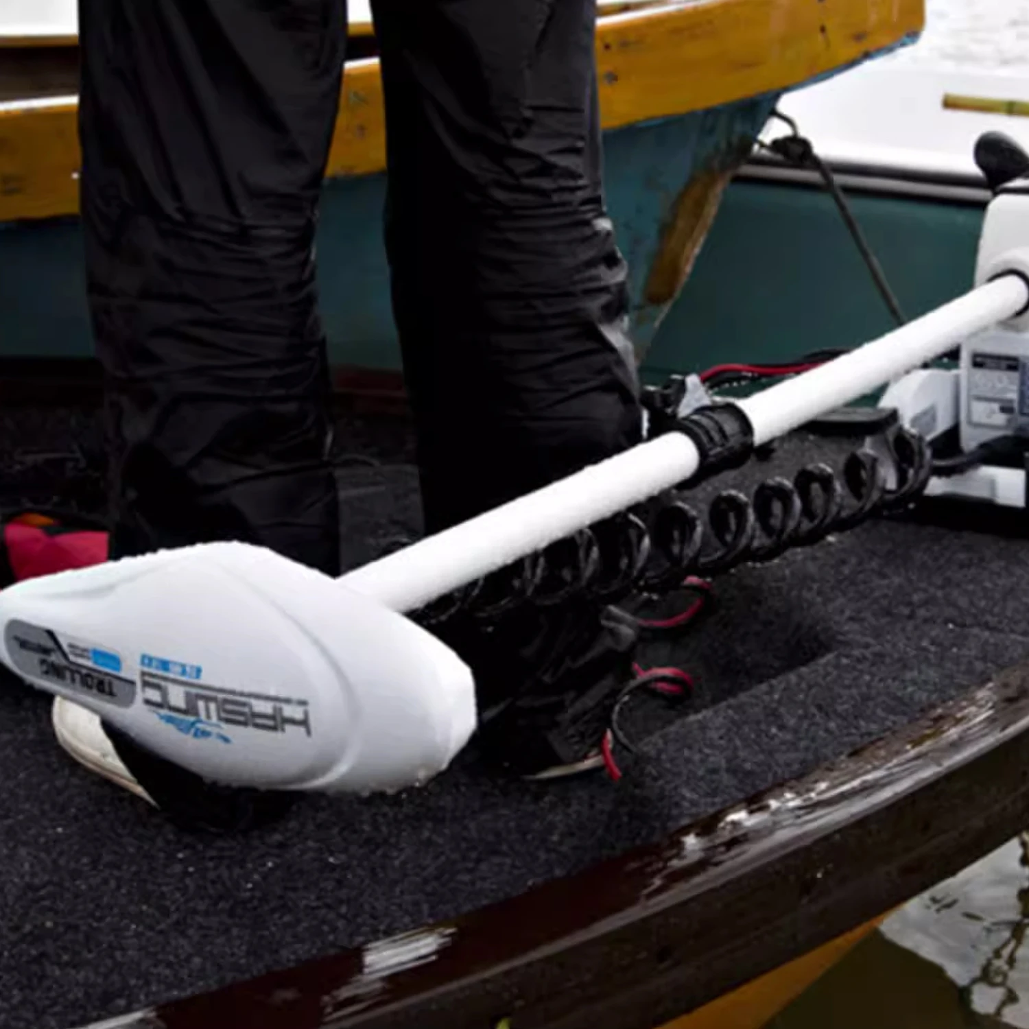 Haswing 55Lbs Trolling Motor, Remote Control,12V Bow Mount Electric Boat Engine,Stepless Speed 50700-1370MM Cayman-B without GPS - Image 6